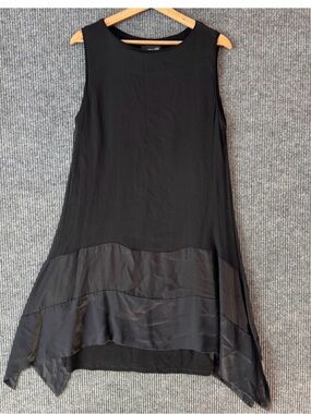 NWT Analili Black Dress XL Sleeveless Asymmetrical Hem Cocktail‎ Party Modern